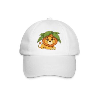 Lionceau sous des palmiers - Casquette classique - blanc/blanc - Devant