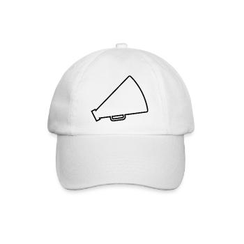 Megaphone Cheerleader - Baseball Cap - white/white - Front