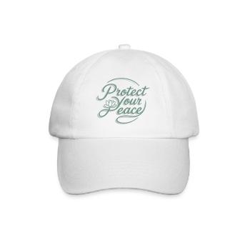 Protect Your Peace Lotus Flower Yoga Spirit - Baseball Cap - white/white - Front