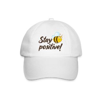 Reste positif Tenue humoristique de Grumpy Bee - Casquette classique - blanc/blanc - Devant