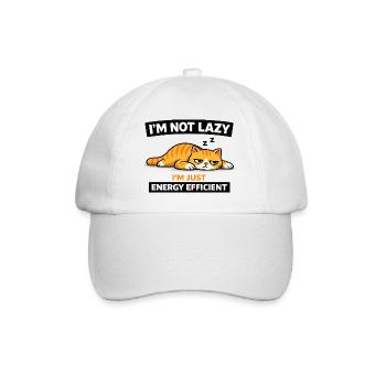 Energy Efficient Cat Nap - Baseball Cap - white/white - Front