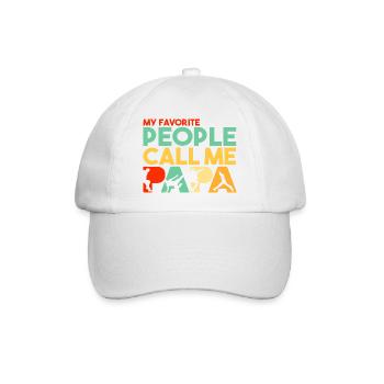 Parkour Papa Traceur Silhouette Retro Sports Art - Baseball Cap - white/white - Front