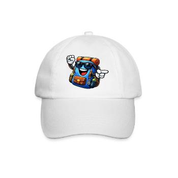 Backpack with sunglasses - Baseball Cap - white/white - Front