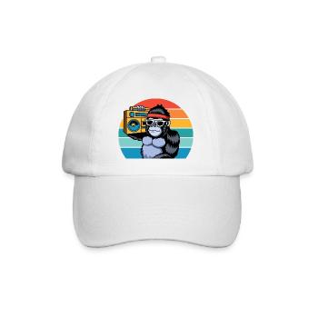 Retro Jungle Vibes for Music & Gorilla Fans - Baseball Cap - white/white - Front