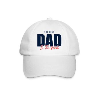 Best Dad in the World Gift Shirt - Baseball Cap - white/white - Front