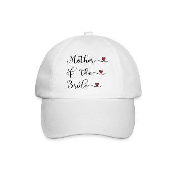 Mutter der Braut - Baseballkappe - Weiß/Weiß - Vorne