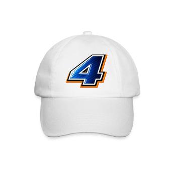 Number 4 Football Jersey Sporty Design - Baseball Cap - white/white - Front