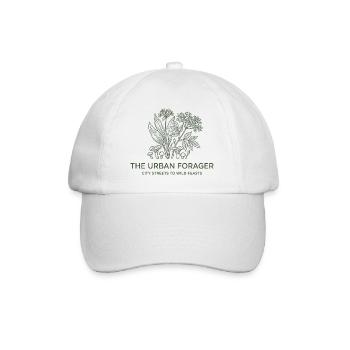 Urban Forager Botanical Sketch Wild Food Art - Baseball Cap - white/white - Front