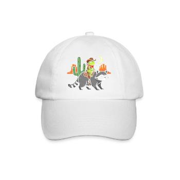 Frog cowboy on raccoon - Baseball Cap - white/white - Front
