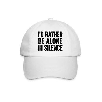 Je préfère être seul dans le silence - Casquette classique - blanc/blanc - Devant
