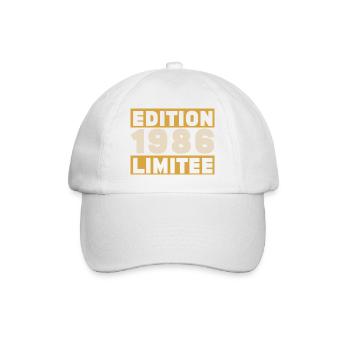 1986 40 ans Anniversaire Vintage Cadeau - Casquette classique - blanc/blanc - Devant