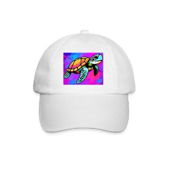 Schildkröte - Baseballkappe - Weiß/Weiß - Vorne