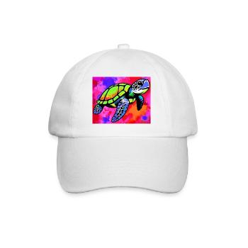 turtle - Baseball Cap - white/white - Front