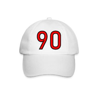 90. 90 ANS. 90e ANNIVERSAIRE. ANNIVERSAIRE 90 ANS. - Casquette classique - blanc/blanc - Devant