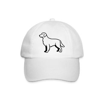 Labrador Retriever Hund Umriss - Baseballkappe - Weiß/Weiß - Vorne