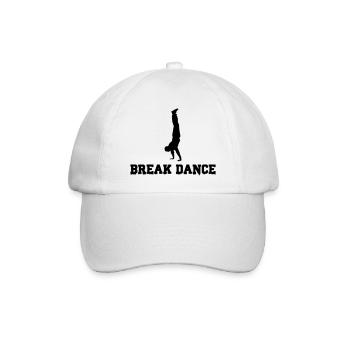 Break Dance - Baseballkappe - Weiß/Weiß - Vorne