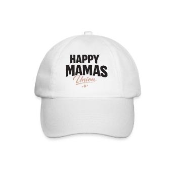 Happy Mamas Union lettering for strong moms - Baseball Cap - white/white - Front