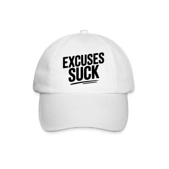 Les excuses sont nulles - Casquette classique - blanc/blanc - Devant
