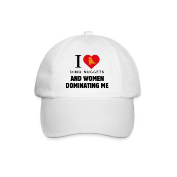 J’adore les pépites de dinosaure Lustiger Spruch - Casquette classique - blanc/blanc - Devant