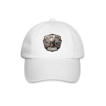 Natural Born Griller Skull Badge - Baseballkappe - Weiß/Weiß - Vorne