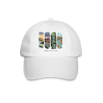 Voyage de vacances en Arkansas – Le motif de l’État naturel - Casquette classique - blanc/blanc - Devant