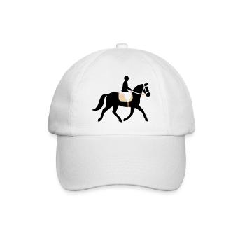 Rider Horse Silhouette Logo - Baseball Cap - white/white - Front