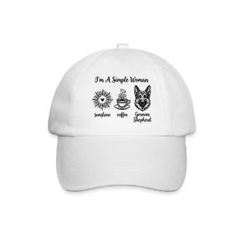 Simple Woman German Shepherd Lovers - Baseball Cap - white/white - Front