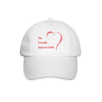Flirting Introverts Shy Friendly Approachable - Baseball Cap - white/white - Front