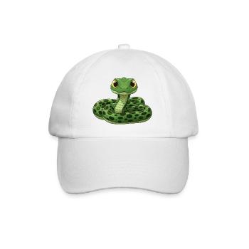 Serpent de dessin animé mignon - Casquette classique - blanc/blanc - Devant