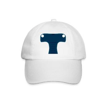 Tête de requin marteau stylisée bleu nuit - Casquette classique - blanc/blanc - Devant