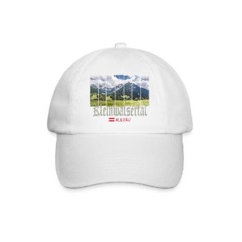 Kleinwalsertal Allgäu in Österreich Souvenir - Baseballkappe - Weiß/Weiß - Vorne