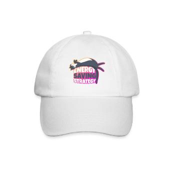 Energy Saving Strategy Cat - Baseball Cap - white/white - Front