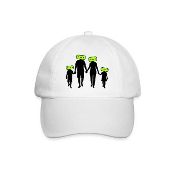 Silhouette familiale Chers enfants Parents Maman Papa - Casquette classique - blanc/blanc - Devant
