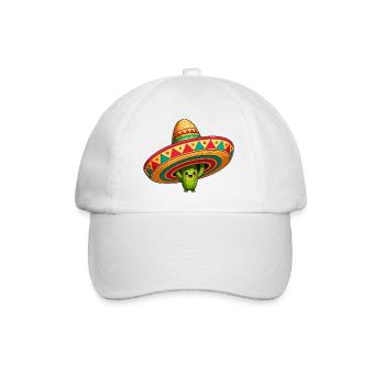 Kaktus Sombrero Fiesta - Baseballkappe - Weiß/Weiß - Vorne