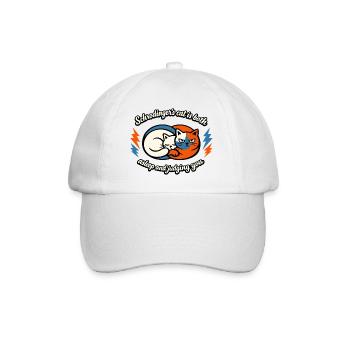 Schrödinger's cat: Sleeping and judging - Baseball Cap - white/white - Front