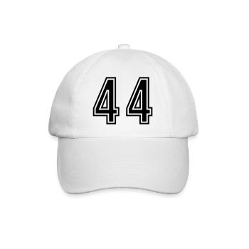 44 Symbole numérique - Casquette classique - blanc/blanc - Devant