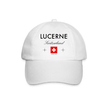 Lucerne, Suisse, Coordonnées Souvenir de voyage - Casquette classique - blanc/blanc - Devant
