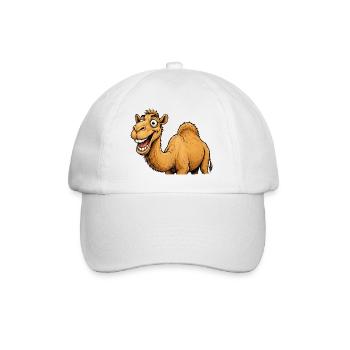 Dessin animé du chameau rieur - Casquette classique - blanc/blanc - Devant