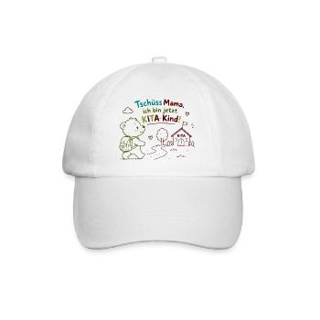 Kita-Kind Abschiedsgruß - Baseballkappe - Weiß/Weiß - Vorne