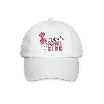 Schulkind 2026 Einschulung Geschenk Erstklässler - Baseballkappe - Weiß/Weiß - Vorne