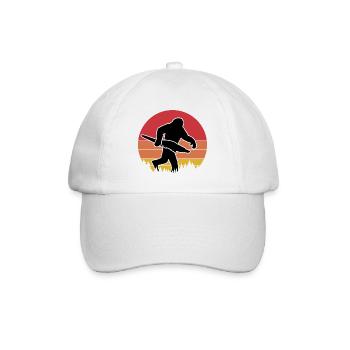 Bigfoot Alligator Vintage Silhouette - Baseballkappe - Weiß/Weiß - Vorne