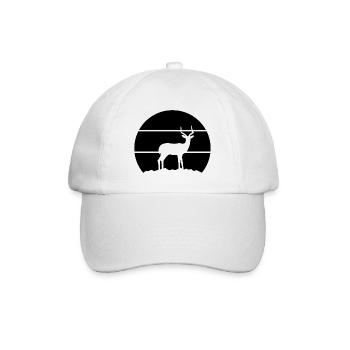 Antilope Silhouette - Baseballkappe - Weiß/Weiß - Vorne