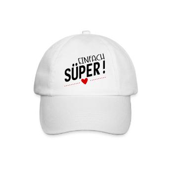 Süper - Baseballkappe - Weiß/Weiß - Vorne