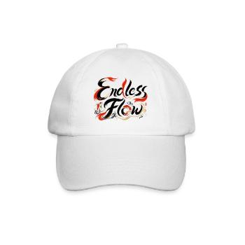 Endless Flow | Japanische Zen Kunst - Baseballkappe - Weiß/Weiß - Vorne