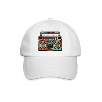 Retro Boombox Color Game - Baseball Cap - white/white - Front