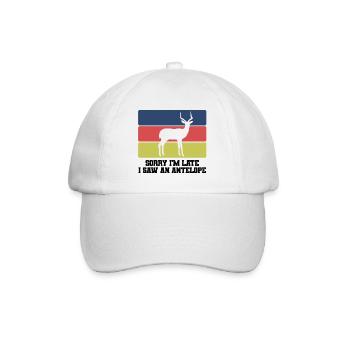Antelope Humor Saying - Baseball Cap - white/white - Front