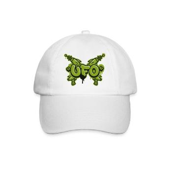 Ufo Laser Gun Graffiti Logo - Baseball Cap - white/white - Front