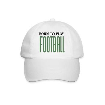 Elongated Football Glyphs - Baseball Cap - white/white - Front