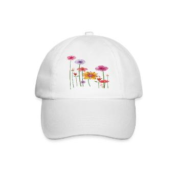 Colorful Wildflowers - Baseball Cap - white/white - Front