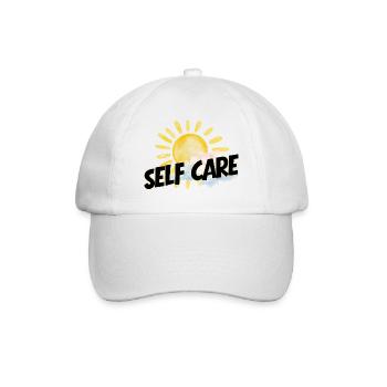 Selbstfürsorge Sonne – Sanfter Optimismus - Baseballkappe - Weiß/Weiß - Vorne